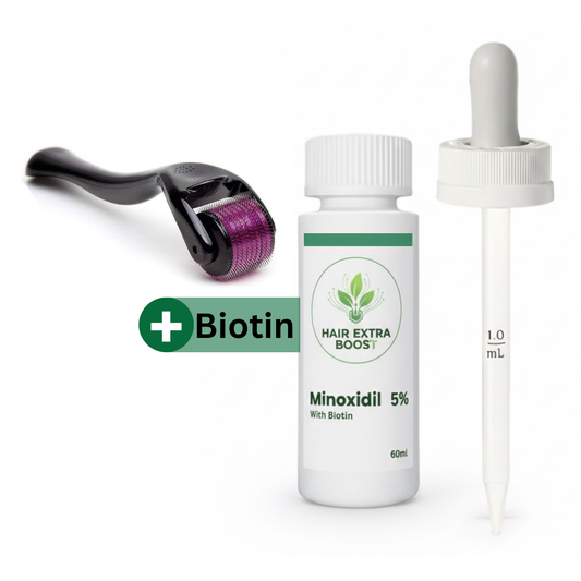 Minoxidil 5% with Biotin  (+Derma roller) 1 month