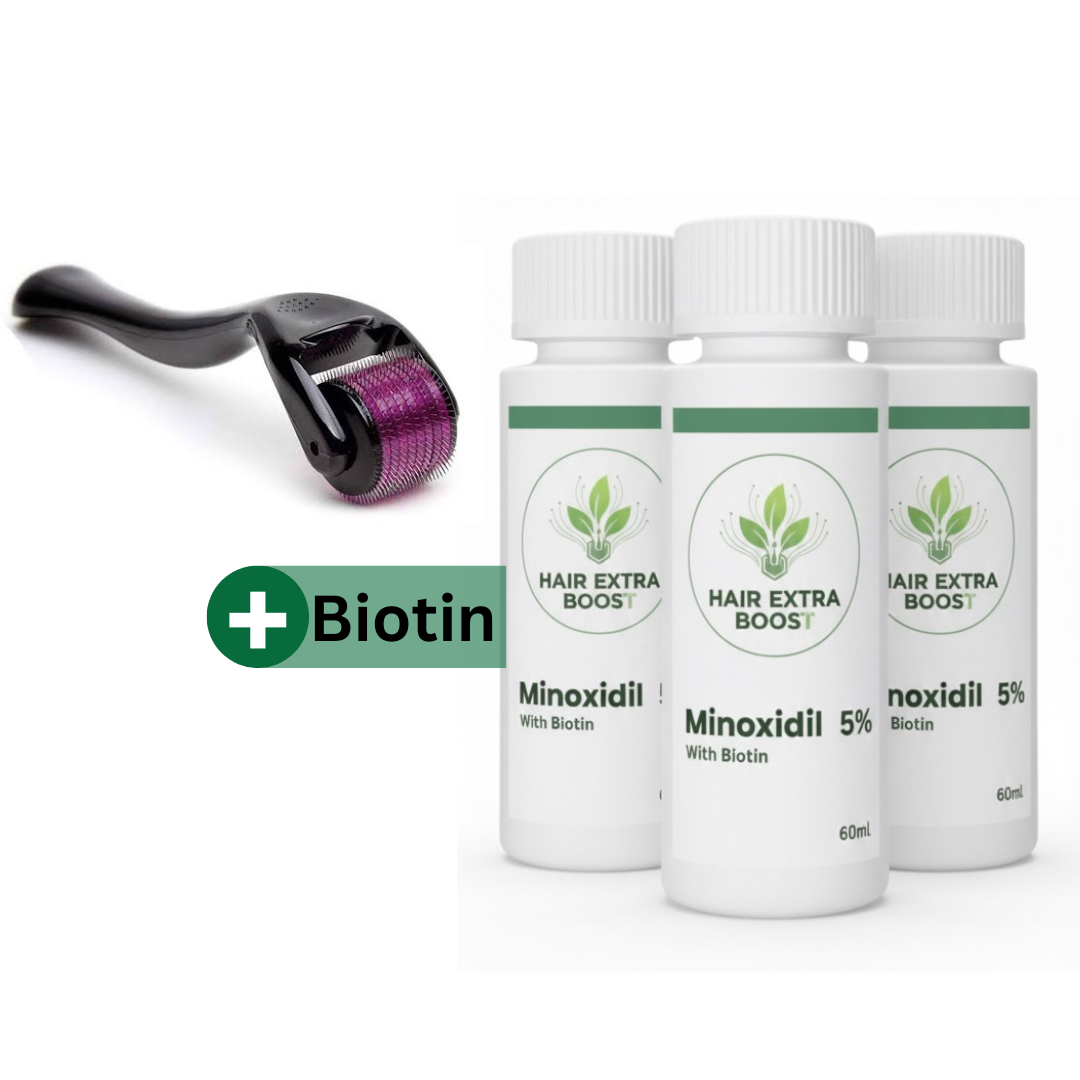 Minoxidil 5% with Biotin (& Derma roller) 3 months