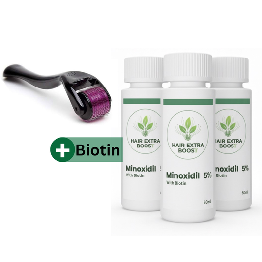 Minoxidil 5% with Biotin (& Derma roller) 3 months