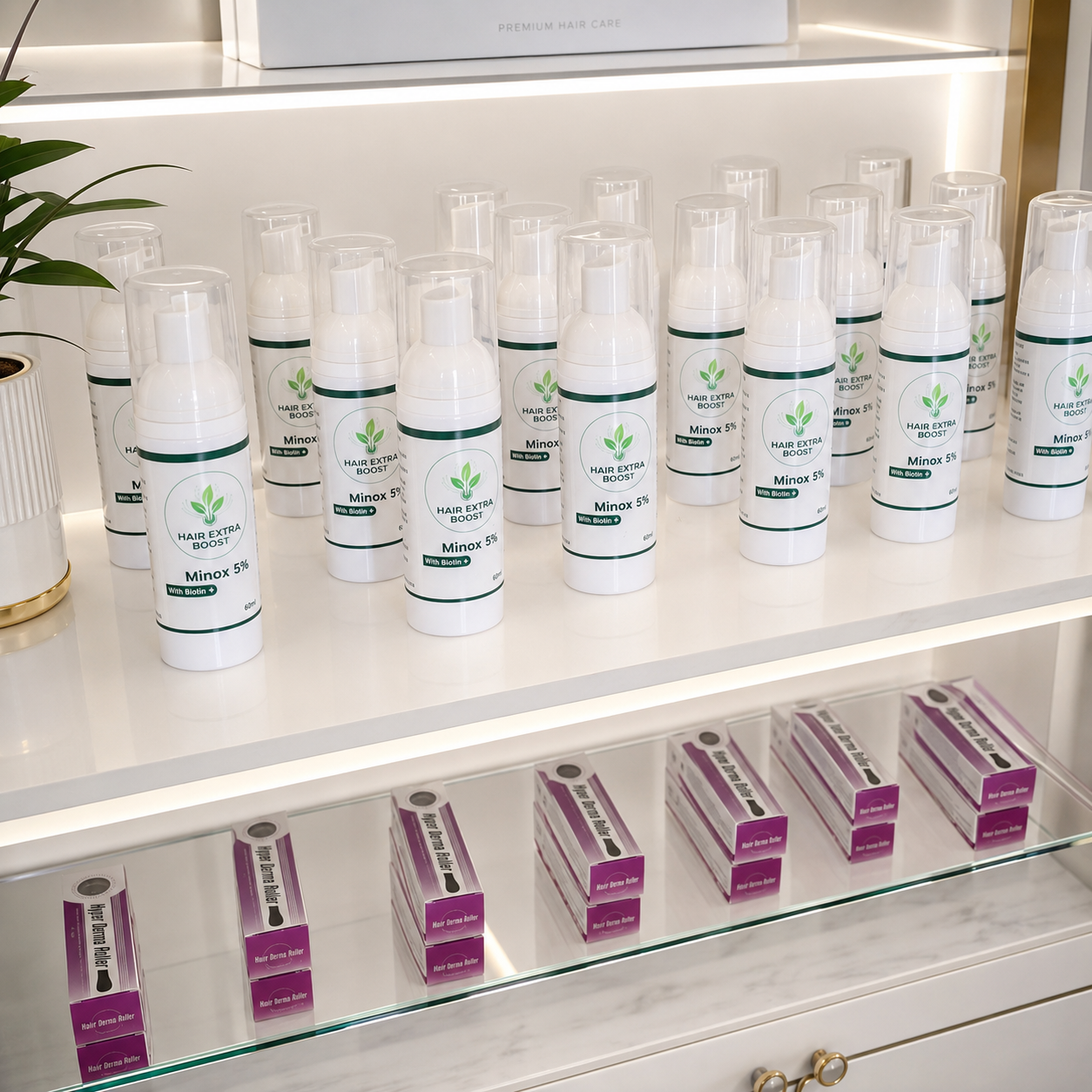 Hair Extra Boost Minox 5% with Biotin (& Derma roller) 6 months