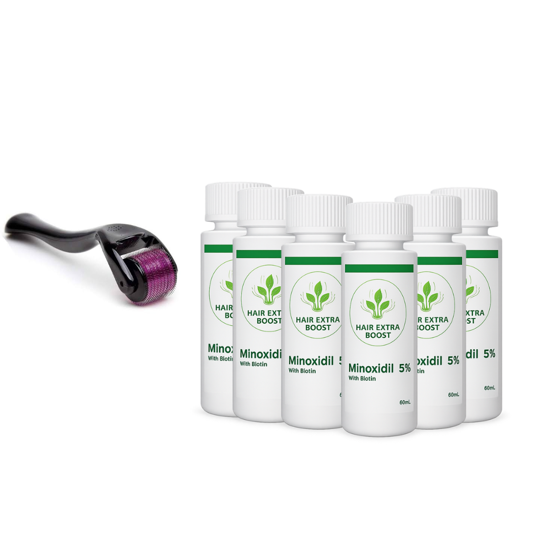 Hair Extra Boost Minox 5% with Biotin (& Derma roller) 6 months